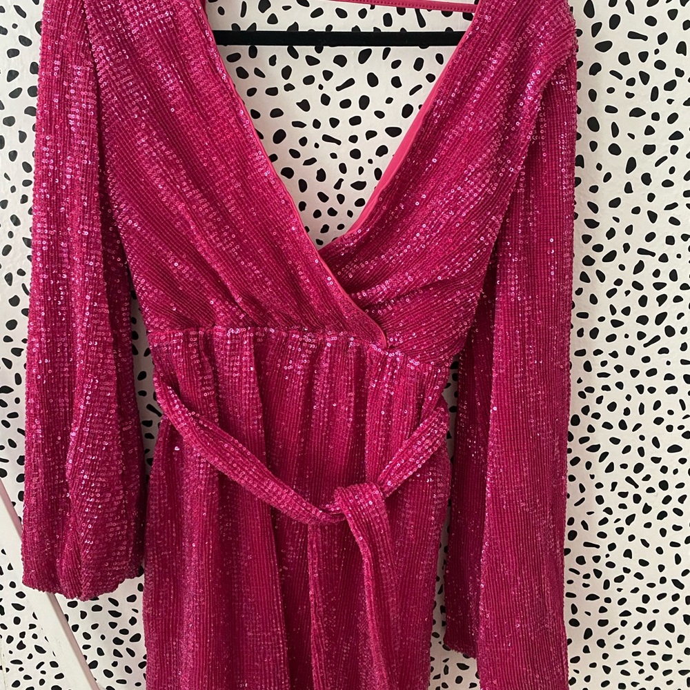 Hello Molly Static Memory Dress Pink